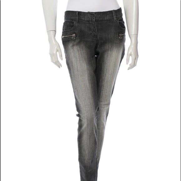 Balmain Gray Cotton Blend Jeans - Picture 14 of 14